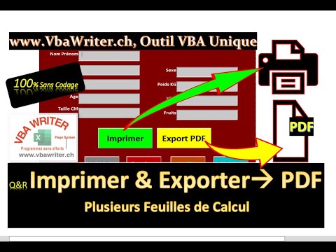 VBA Imprimer/ Exporter en PDF Plusieurs Feuilles Calcul- Sans Codage_36. www.VbaWriter.ch