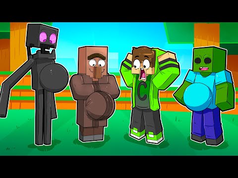 Cadres Turned MOBS Into PREGNANTS MOBS In Minecraft!