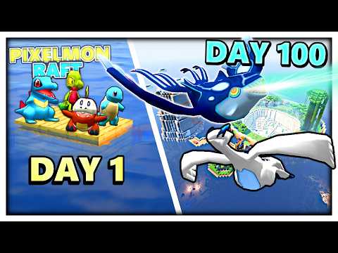 We Spent 100 Days On A Pixelmon Raft