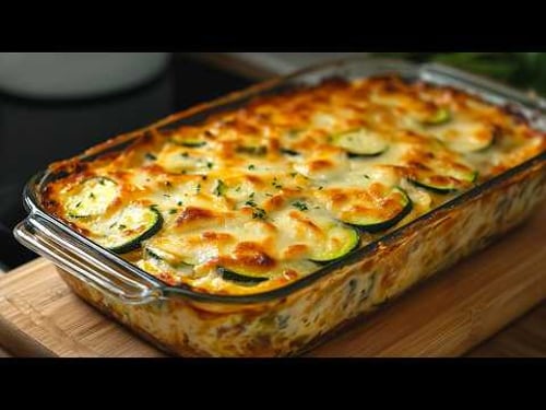 God, how delicious! I have never eaten such delicious chicken and zucchini casserole!