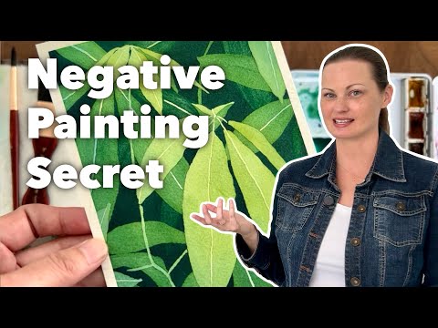 The Secret Negative Painting Technique You Must Try! 🌿 Watercolor Tutorial