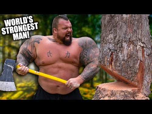 STRONGMAN Tries TIMBERSPORTS!!!