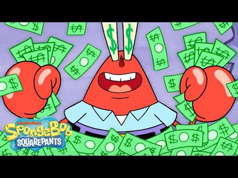 Mr. Krabs ROLLING in Cash for 60 Minutes Straight đž | SpongeBob