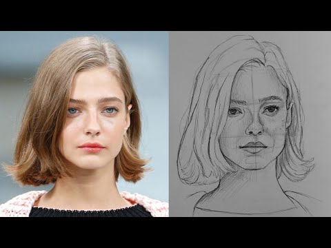 Learning to draw faces using the Loomis method