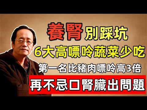 倪海廈:6大高嘌呤蔬菜「黑名單」,第一名嘌呤含量是豬肉的3倍,你每天都在吃,再不忌口,腎臟出問題!