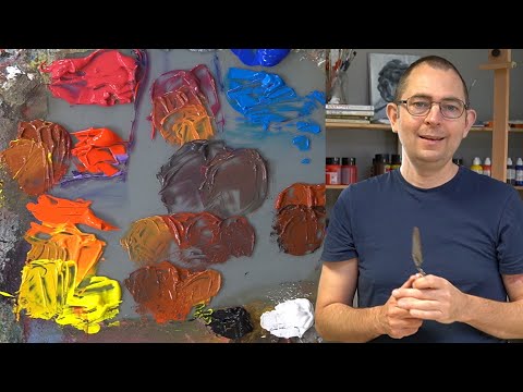 Mixing brown. Painting with acrylics for beginners.