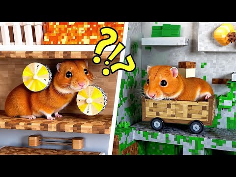 ๐น๐ฎ Building a Minecraft Hamster Maze IRL?! + Other Popular Games Crafts for Your Pets! ๐๐ฉ