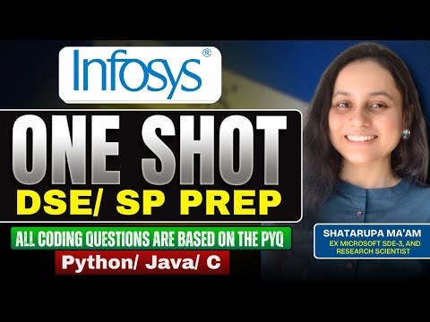 Infosys DSE/SP One Shot π | 100% PYQ Coding Questions | Java & Python | Crack DSE/SP in One Go!