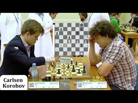 Magnus Carlsen 2847 vs. Anton Korobov 2683 / World Blitz 2014 / Carlsen became a Triple World Champ