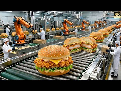 Inside a Modern Zinger Burger Factory: From Raw Chicken to Crispy Spicy Burgers (Full Process)
