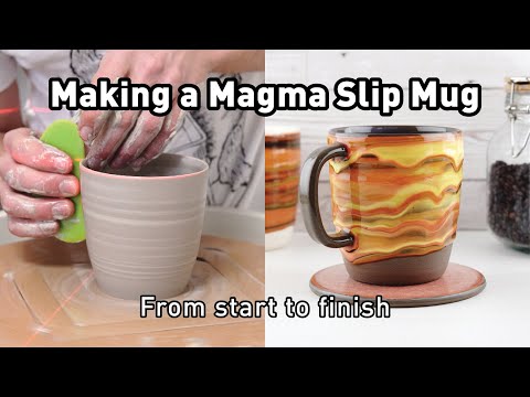Making a Magma Mug - Full Process - Pottery AMSR