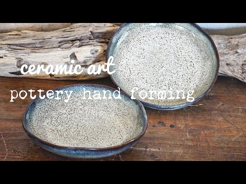 「陶芸」pottery/making a plates/手びねりで久しぶりにお皿を造った【いろいろ作るchannel】ちゃんと出来た