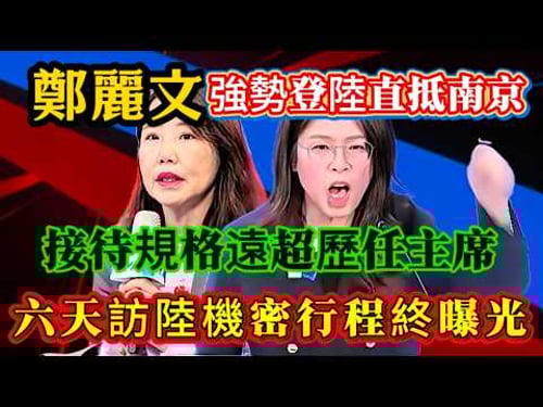 國民黨鄭麗文主席強勢登陸直抵南京,接待規格遠超歷任黨主席,國民黨大佬:兩岸絕不能動武!#鄭麗文