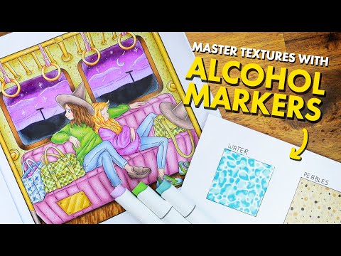 Mastering ALCOHOL MARKER Textures & Patterns // Adult Coloring Tutorial