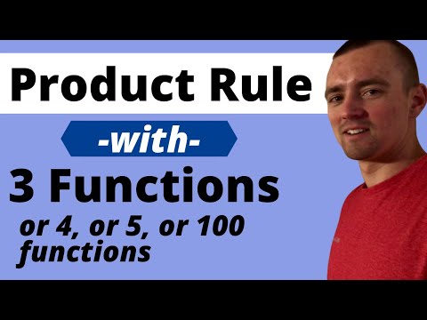 PRODUCT RULE WITH 3 TERMS | How to apply the product rule with 3 functions or more