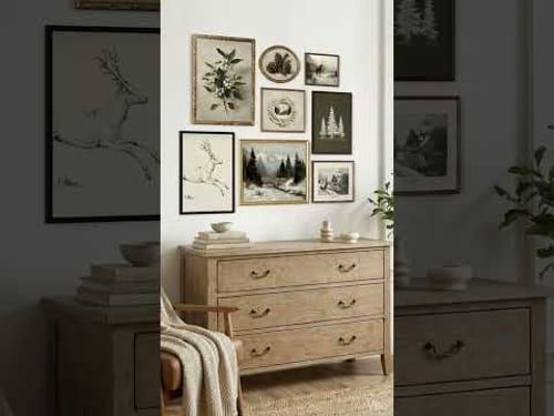 Winter Gallery Wall Decor #digitalartdownload #homedecor #vintagedecor