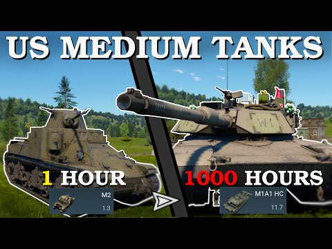 The Entire USA Medium Tank Line || 5 Kills In Each Tank