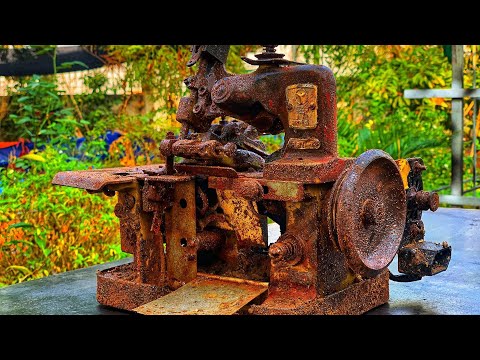 Full Restoration Misuko 3-needle sewing machine very rusty | Restore old 3 thread overlock sewing