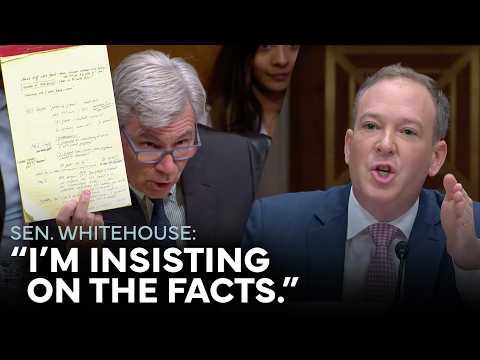 “I’m insisting on the facts.” Senator Whitehouse Catches EPA Administrator in a Lie