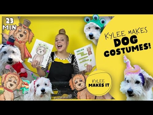 Kylee Makes Dog Costumes | Make DIY Costumes for Hashbrown the Dog and a FASHION SHOW!