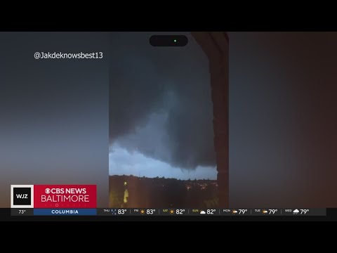 Possible tornados caught on camera in Arbutus and Columbia, Maryland