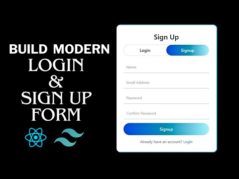 How To Build Login & Sign Up Form Using React JS and Tailwind CSS | React and Tailwind Login Form