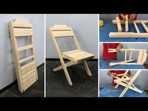 How to Make a Wooden Folding Chair Step by Step | Easy Woodworking