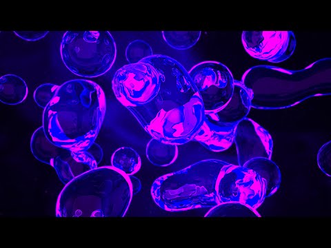 Liquid 3D Drops Gravity Background video | Footage | Screensaver