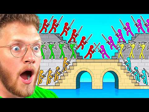 Ultimate 3v3 Bridge Clash Stickman Fight!