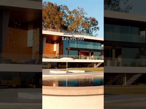 Getty-Framed Living Room with Seamless Garden & Pool Views #shorts