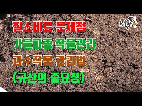 Nitrogen fertilizer problems, cyanosis, crops, heavy metal contamination risks, Dr. Kang Yang-sun...