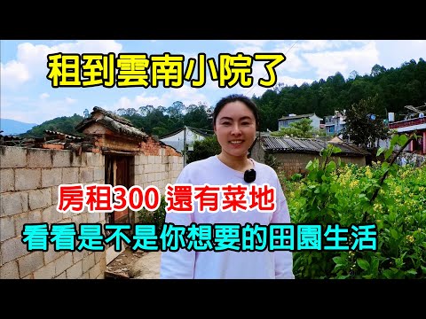 300元租套雲南小院,獨棟小院還有菜地,開啟農村養老生活Renting a small courtyard in Yunnan for 300 yuan with a vegetable garden