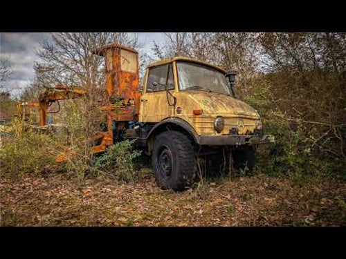Rescue: Abandoned Mercedes UNIMOG 416 backhoe