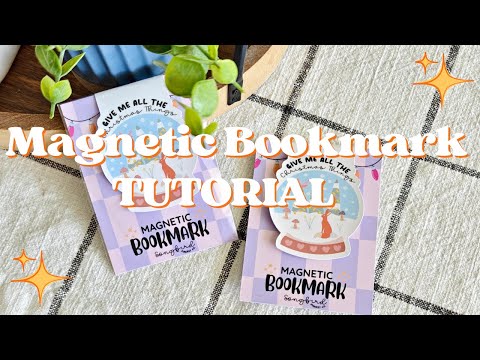 DIY Magnetic Bookmarks and Packaging with Cricut | Easy Print Then Cut FULL Tutorial for Beginners