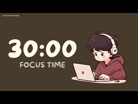 Pomodoro Timer - 30x3 | Rainforest + Brown Noise 🍃⭒˚ | ADHD Study
