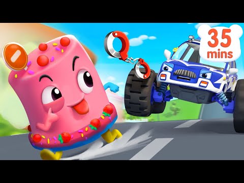 Police Car Song 🚓 Where is My Cake? 🍰 | Monster Truck | Cartoon for Kids | Kids Song | BabyBus
