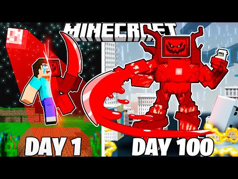 I Survived 100 Days as a BLOOD TITAN in Minecraft!