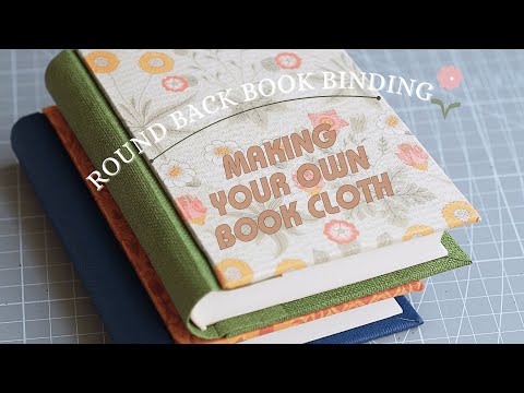 Bookbinding tutorial | Round Back book & making William Morris fabric book cover by printer