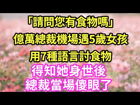 「请问您有食物吗」亿万总裁机场遇5岁女孩用7种语言讨食物得知她身世后总裁当场傻眼了#現言#總裁#甜文#故事 #言情#一口氣看完