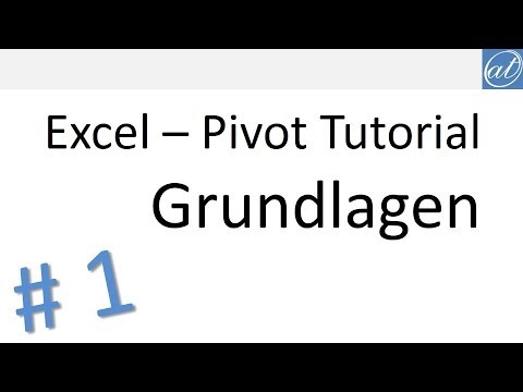 Excel - Pivot Tutorial 1 - Pivot-Tabelle erstellen