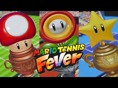 Mario Tennis Fever - All Tournaments Gameplay (4K 60FPS)
