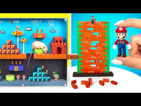 2 SUPER MARIO Crafts || DIYs For Real Mario Fans