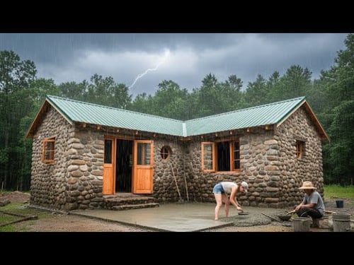388 Days The Journey Build a Solid Stone House to Withstand Storms, Create an Economic Farm