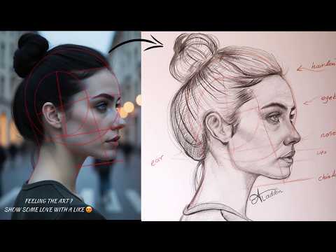 Portrait Drawing Tutorial with Guidelines | Easy Method for Beginners