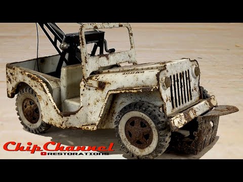 1968 Tonka Jeep Wrecker Snow Plow Tow Truck Recovery Willys CJ2A