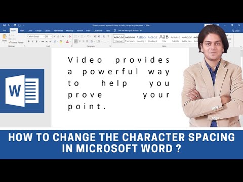 How to change the character spacing in Microsoft Word ?