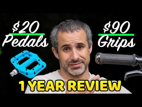I rode $90 grips and two different pedals for one year! How did they do?