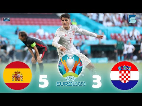 مبارة مجنونة 🔥 ملخص مباراة اسبانيا 5-3 كرواتيا | يورو 2020 | يوسف سيف 🎤 | FHD