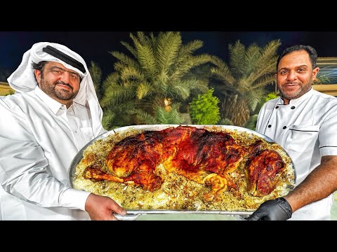 برياني حساوي اسطوري على كرب وحطب النخل من الشيف فايز العباد و اليتيوبر فهد البشري في ديوانية العريش