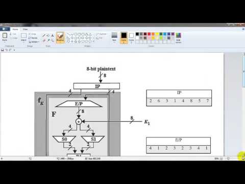 شرح عملية التشفير باستخدام خوارزمية( S-DES ) الجزء الاول :التشفير